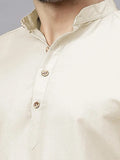 Navkanj Men's Slim Fit Full Sleeve Cotton Blend Short Kurta