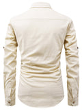 Navkanj Men's Slim Fit Spread Collar Cotton Beige Color Short Kurta