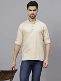 Navkanj Men's Slim Fit Full Sleeve Cotton Blend Short Kurta