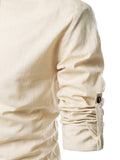 Navkanj Men's Slim Fit Full Sleeve Cotton Beige Color Short Kurta