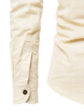 Navkanj Men's Slim Fit Full Sleeve Cotton Beige Color Short Kurta