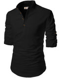 Navkanj Men's Slim Fit Full Sleeve Cotton Beige Color Short Kurta