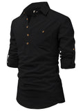 Navkanj Men's Slim Fit Spread Collar Cotton Beige Color Short Kurta