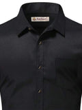 Navkanj Men's Slim Fit Spread Collar Beige Color Cotton Formal Shirt