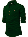 Navkanj Men's Slim Fit Spread Collar Cotton Beige Color Short Kurta