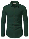 Navkanj Men's Slim Fit Spread Collar Beige Color Cotton Formal Shirt