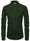 Navkanj Men's Slim Fit Full Sleeve Cotton Beige Color Short Kurta