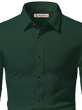 Navkanj Men's Slim Fit Spread Collar Beige Color Cotton Formal Shirt