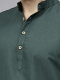 Navkanj Men's Slim Fit Full Sleeve Cotton Blend Short Kurta