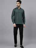 Navkanj Men's Slim Fit Full Sleeve Cotton Blend Short Kurta
