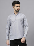 Navkanj Men's Slim Fit Full Sleeve Cotton Blend Short Kurta