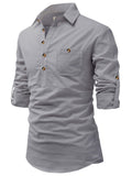 Navkanj Men's Slim Fit Spread Collar Cotton Beige Color Short Kurta