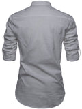 Navkanj Men's Slim Fit Full Sleeve Cotton Beige Color Short Kurta