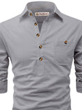 Navkanj Men's Slim Fit Spread Collar Cotton Beige Color Short Kurta