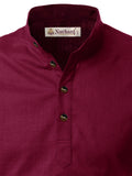 Navkanj Men's Slim Fit Full Sleeve Cotton Beige Color Short Kurta