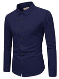 Navkanj Men's Slim Fit Spread Collar Beige Color Cotton Formal Shirt