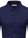 Navkanj Men's Slim Fit Spread Collar Beige Color Cotton Formal Shirt