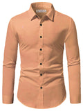 Navkanj Men's Slim Fit Spread Collar Beige Color Cotton Formal Shirt