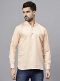 Navkanj Men's Slim Fit Full Sleeve Cotton Blend Short Kurta