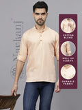 Navkanj Men's Slim Fit Full Sleeve Cotton Blend Short Kurta