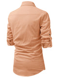 Navkanj Men's Slim Fit Spread Collar Cotton Beige Color Short Kurta
