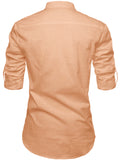Navkanj Men's Slim Fit Full Sleeve Cotton Beige Color Short Kurta