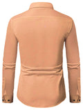 Navkanj Men's Slim Fit Spread Collar Beige Color Cotton Formal Shirt