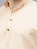 Navkanj Men's Slim Fit Full Sleeve Cotton Blend Short Kurta