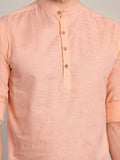 Navkanj Men's Slim Fit Full Sleeve Cotton Black Color Short Kurta