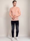 Navkanj Men's Slim Fit Full Sleeve Cotton Black Color Short Kurta