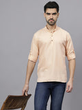Navkanj Men's Slim Fit Full Sleeve Cotton Blend Short Kurta