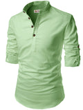 Navkanj Men's Slim Fit Full Sleeve Cotton Beige Color Short Kurta