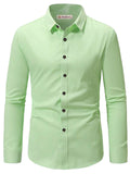 Navkanj Men's Slim Fit Spread Collar Beige Color Cotton Formal Shirt