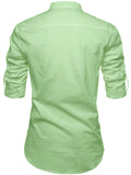 Navkanj Men's Slim Fit Full Sleeve Cotton Beige Color Short Kurta