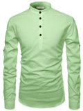 Navkanj Men's Slim Fit Full Sleeve Cotton Beige Color Short Kurta
