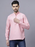 Navkanj Men's Slim Fit Full Sleeve Cotton Blend Short Kurta