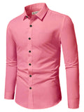 Navkanj Men's Slim Fit Spread Collar Beige Color Cotton Formal Shirt