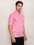 Navkanj Men's Slim Fit Full Sleeve Cotton Black Color Short Kurta