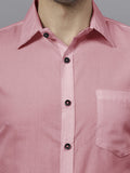 Navkanj Men's Slim Fit Spread Collar Beige Color Cotton Blend Formal Shirt