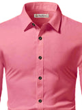 Navkanj Men's Slim Fit Spread Collar Beige Color Cotton Formal Shirt
