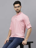 Navkanj Men's Slim Fit Full Sleeve Cotton Blend Short Kurta