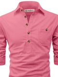 Navkanj Men's Slim Fit Spread Collar Cotton Beige Color Short Kurta