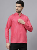 Navkanj Men's Slim Fit Full Sleeve Cotton Blend Short Kurta