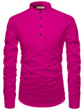 Navkanj Men's Slim Fit Full Sleeve Cotton Beige Color Short Kurta