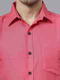 Navkanj Men's Slim Fit Spread Collar Beige Color Cotton Blend Formal Shirt