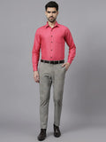 Navkanj Men's Slim Fit Spread Collar Beige Color Cotton Blend Formal Shirt