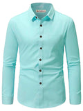Navkanj Men's Slim Fit Spread Collar Beige Color Cotton Formal Shirt
