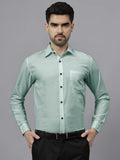 Navkanj Men's Slim Fit Spread Collar Beige Color Cotton Blend Formal Shirt