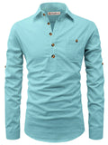 Navkanj Men's Slim Fit Spread Collar Cotton Beige Color Short Kurta