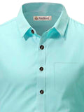 Navkanj Men's Slim Fit Spread Collar Beige Color Cotton Formal Shirt